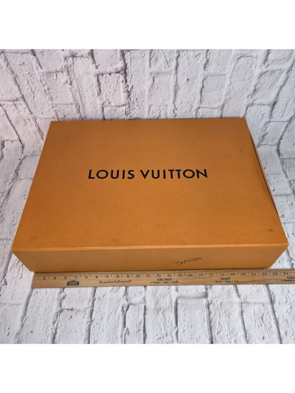 Louis Vuitton Boots Empty Box Large 23 x 16 x5 Orange W/ Lid For Storage Display
